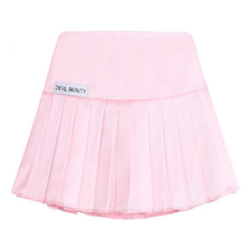粉色百褶短裙