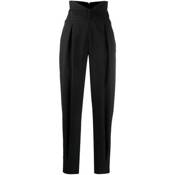 high-waisted trousers