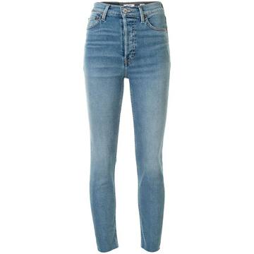 high-waisted skinny jeans