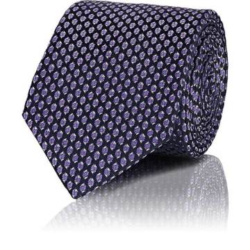 Geometric-Pattern Silk Jacquard Necktie