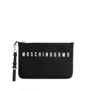 logo print clutch