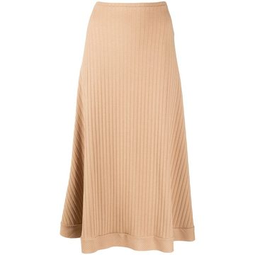 ribbed-knit midi skirt