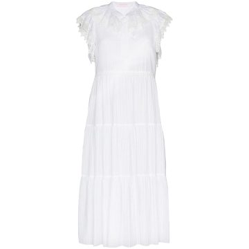 cap sleeve cotton midi dress