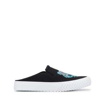 tiger embroidery slip-on sneakers