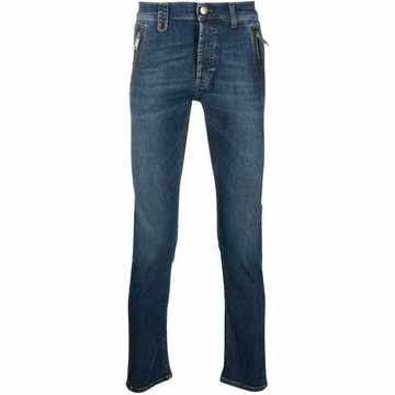 skinny fit mid-rise jeans