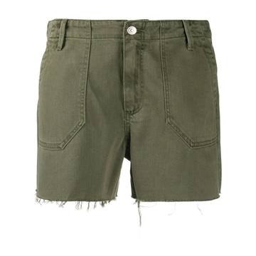 frayed hem denim shorts