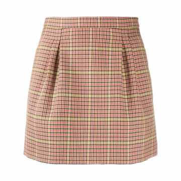 houndstooth-check mini-skirt