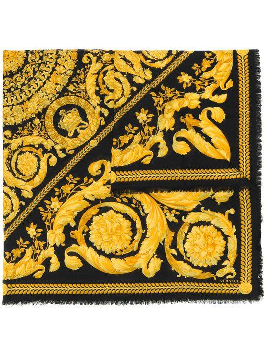 fine knit baroque print scarf展示图
