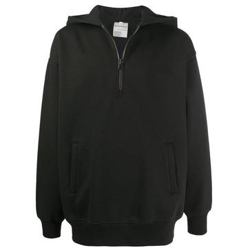 half-zip hooded sweatshirt