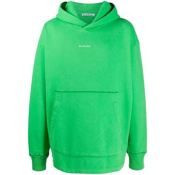 logo print hooded sweatshirt