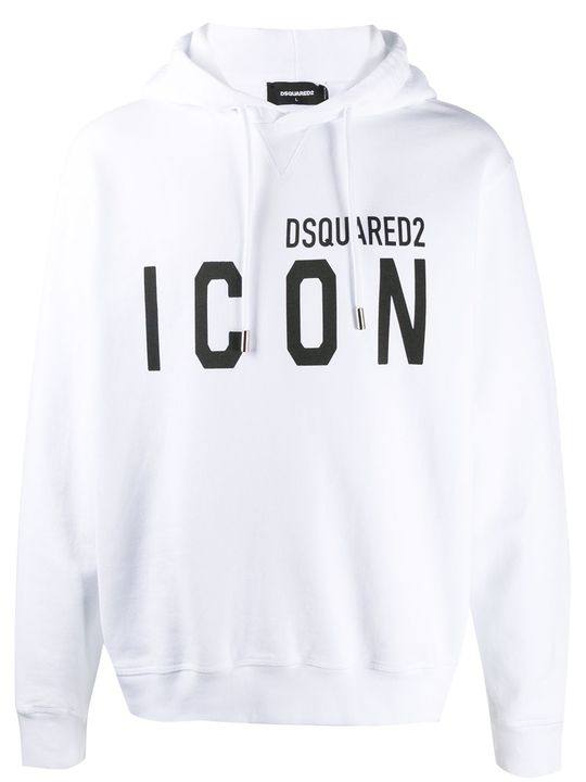 Icon print hooded sweatshirt展示图