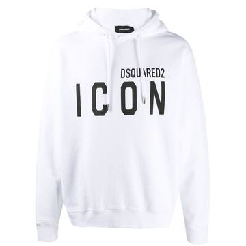 Icon print hooded sweatshirt