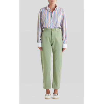 High Waisted Cotton Pocket Trouser