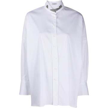 plain tuxedo collar shirt