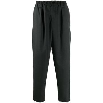 cropped tailored wool trousers