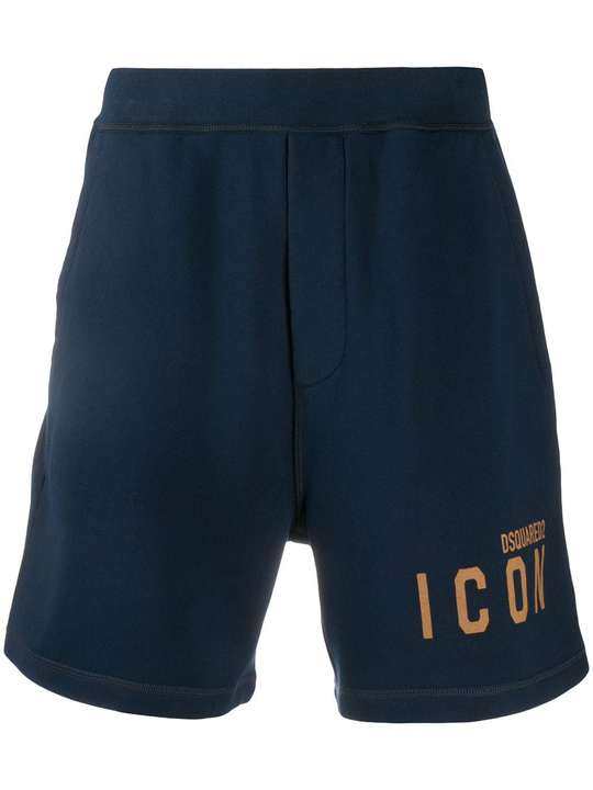 Icon logo print track shorts展示图