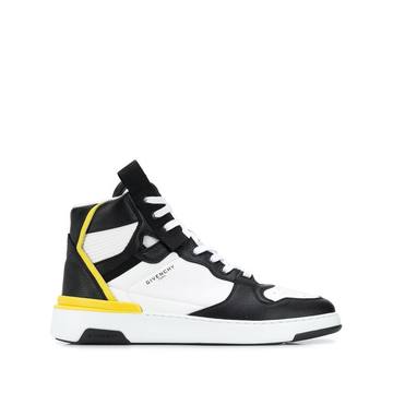 Wing panelled high-top sneakers