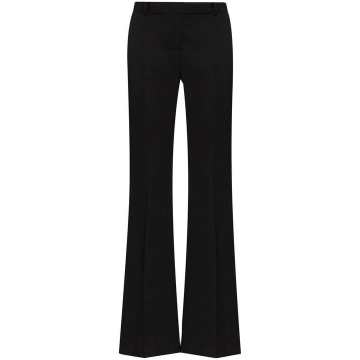 front crease tailored wool trousers