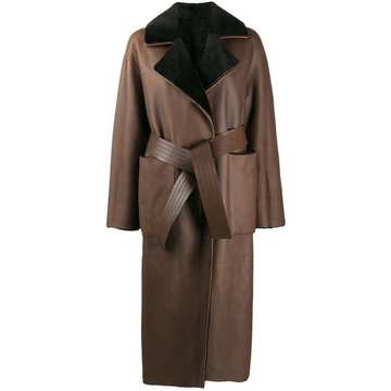 mid-length shearling coat