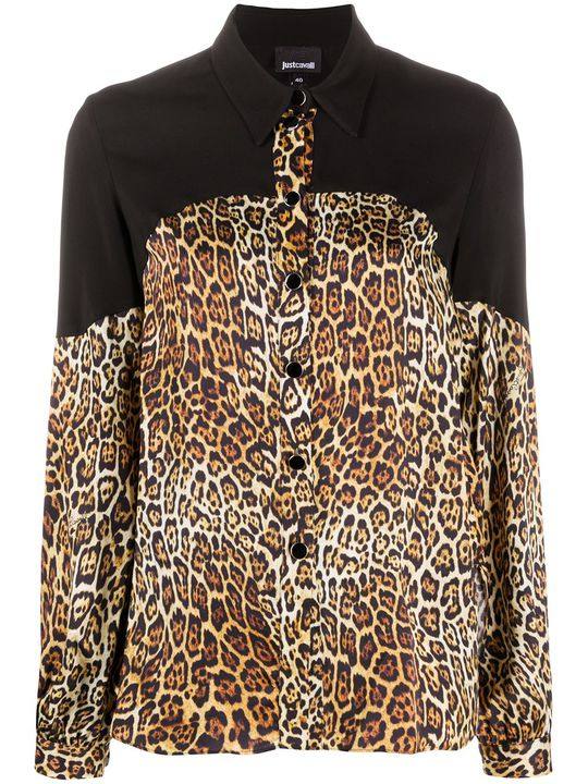 leopard-print contrast shirt展示图