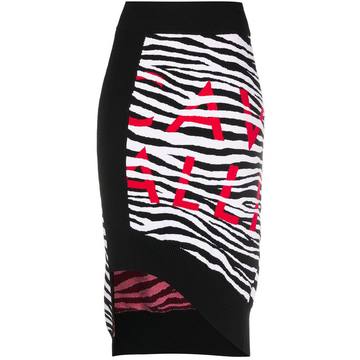 zebra knit skirt