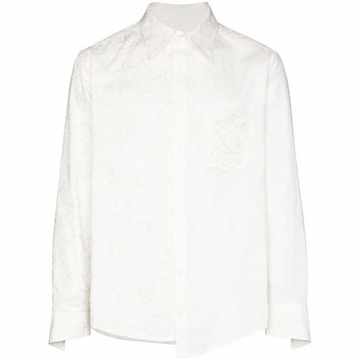 Oxford embroidered cotton shirt