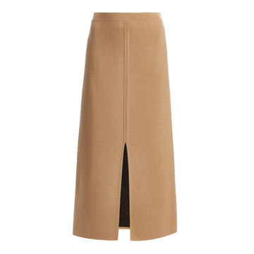 Hodgkins Two-Tone Wool-Cashmere Midi Skirt