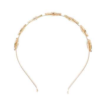 crystal-embellished pearl-appliqué headband