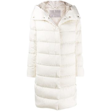 quilted hooded coat