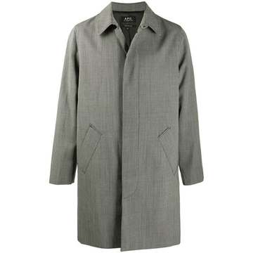 New England houndstooth trench coat