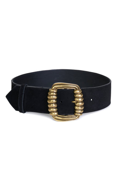 Oversized Buckle Leather Belt展示图