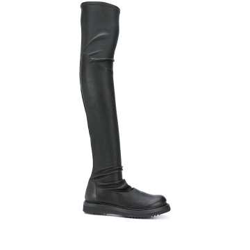 thigh-high sock boots