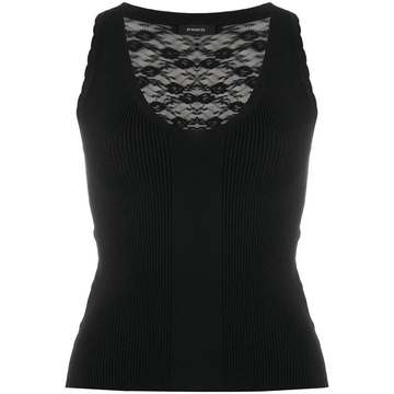 lace-back tank top