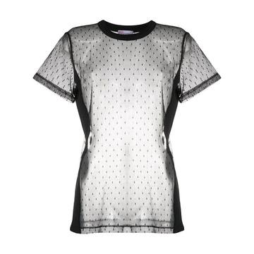 polka-dot sheer T-shirt