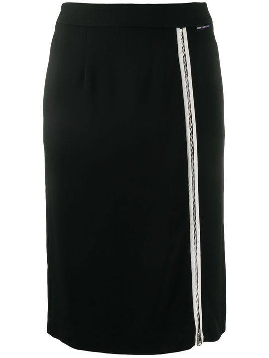 front zip-detail skirt展示图