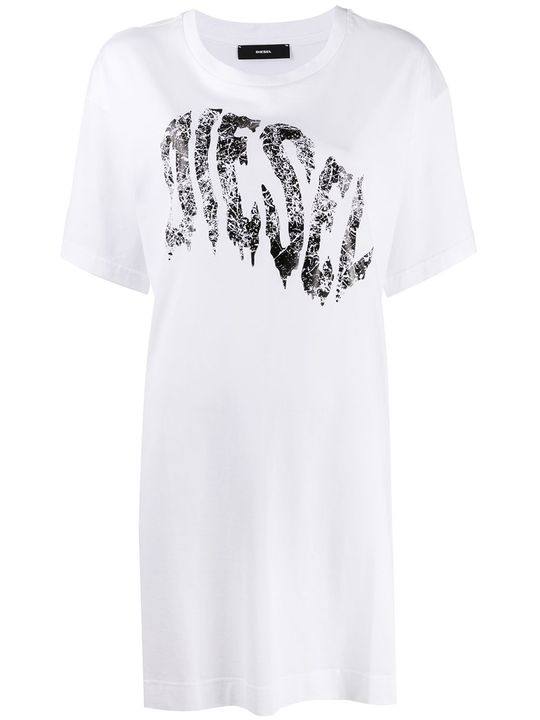 logo print T-shirt dress展示图