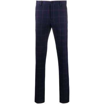 macro-plaid trousers