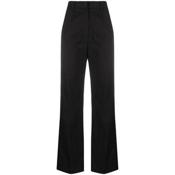 straight-leg tailored trousers