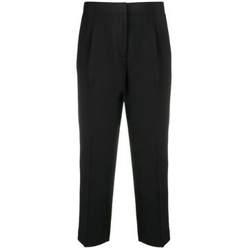 high rise cropped trousers