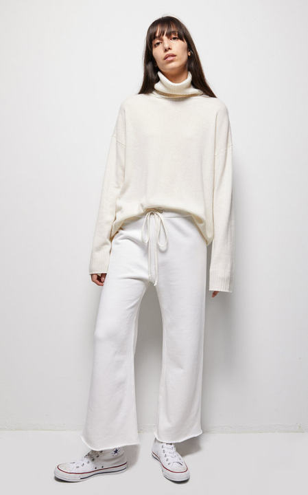 Kiki Cropped Cotton Wide-Leg Sweatpants展示图