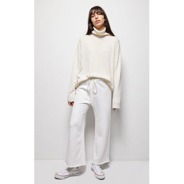 Kiki Cropped Cotton Wide-Leg Sweatpants