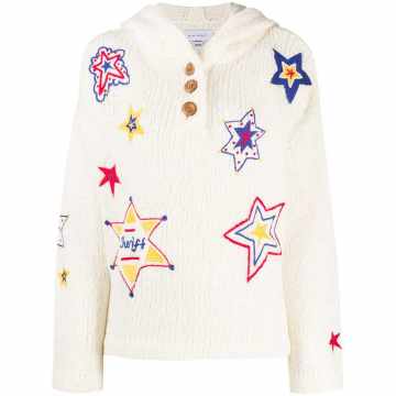 Sheriff Star Embroidered hooded jumper