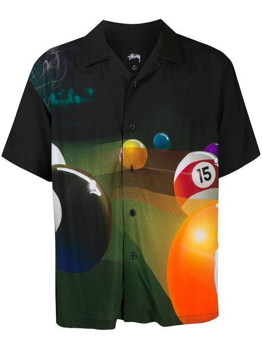 snooker print short-sleeve shirt展示图