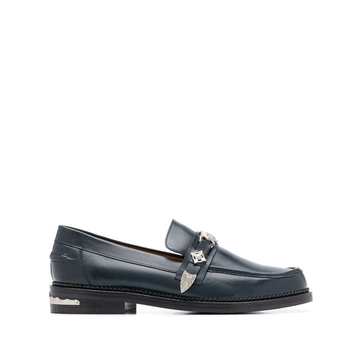 buckled strap loafers