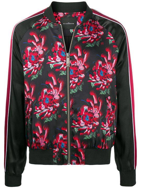 Marloni floral print bomber jacket展示图