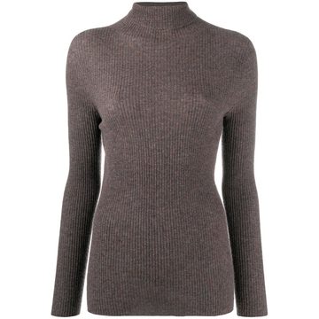 knitted long-sleeve top