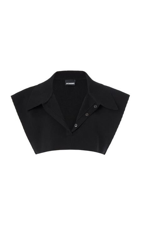 Santon Cotton-Blend Cropped Polo Shirt展示图