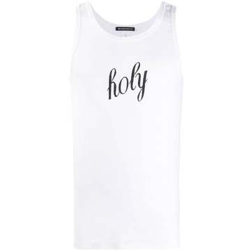 round neck Holy print vest top