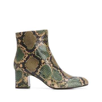 65mm snakeskin effect boots