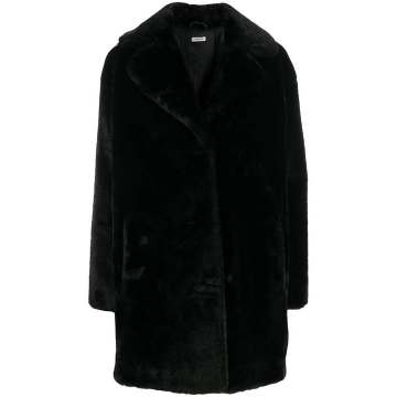 oversized faux-fur coat